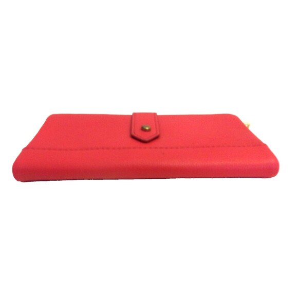 Fossil Red Leather Clutch Wallet 7.5 X 3.5 X .25 - Picture 4 of 8